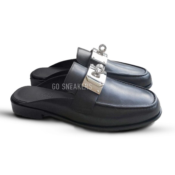 Женские сабо Hermes Leather Sabo Black