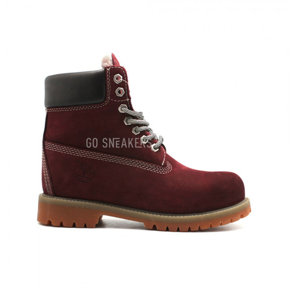 Женские ботинки с мехом Timberland Bordeaux