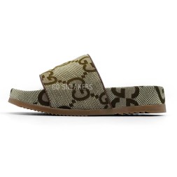 Gucci Slippers Platform Brown