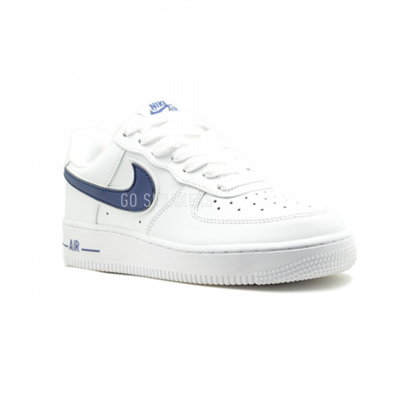 Мужские кроссовки Nike Air Force AF-1 Low White-Navy