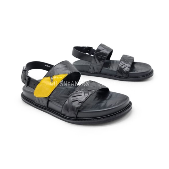 Унисекс сандалии Fendi Sandals Black/Yellow