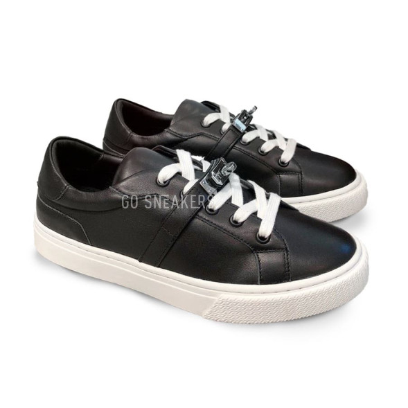 Женские кроссовки Hermes Day Sneakers Leather Black