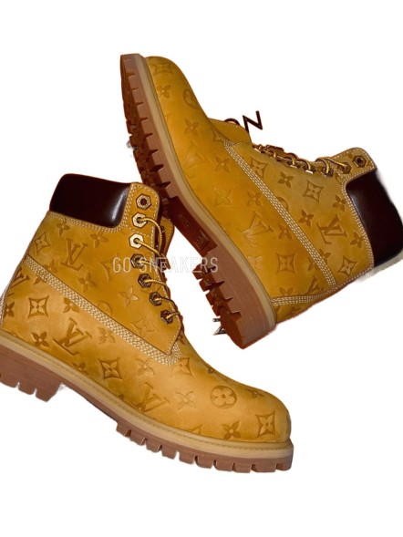 Унисекс ботинки Timberland х Louis Vuitton Vachetta Monogramme Light Brown