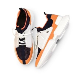 Hermes Casual Shoes For Men White/Black/Orange