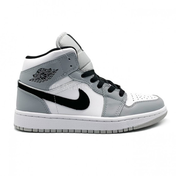 Унисекс кроссовки Nike Air Jordan 1 MID LIGHT SMOKE GREY
