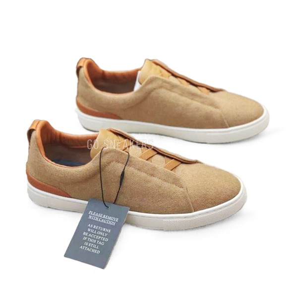 Мужские кроссовки Ermenegildo Zegna Man Textile Brown