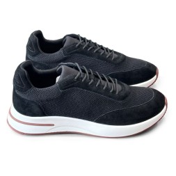 Loro Piana Textile Sneakers Black
