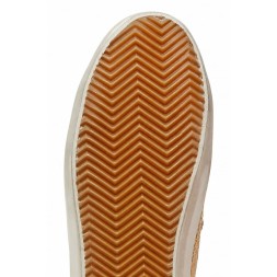 Golden Goose Superstar in White Leather and Raffia with Brick-Red Star and Inserts