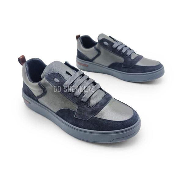 Мужские зимние кроссовки Loro Piana Man Winter Leather Suede Grey