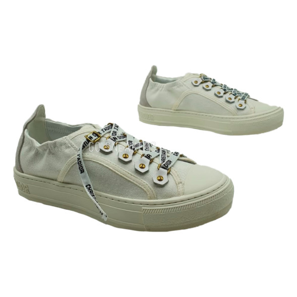 Женские кеды Dior Low Top White Canvas