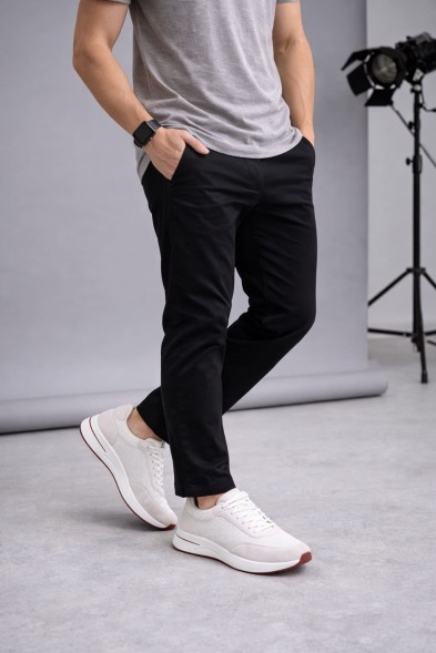 Мужские кроссовки Loro Piana Textile Sneakers White