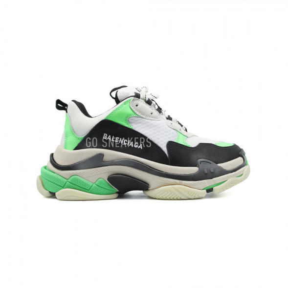 Женские кроссовки Balensiaga Triple S Neon Green White