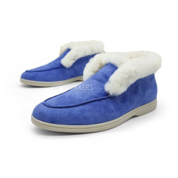 Loro Piana Low Winter Suede Blue