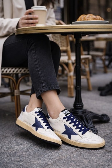 Женские кеды Golden Goose Ball-Star White Navy