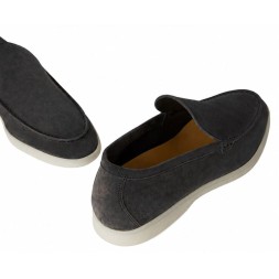 Loro Piana Summer Walk Suede Dark Grey