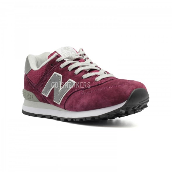 Женские кроссовки New Balance 574 Bordeux Grey