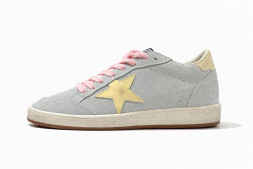 Golden Goose Ball Star Suede Grey/Pink