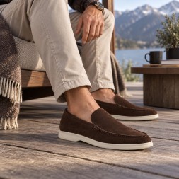 Loro Piana Summer Walk Suede Chocolate