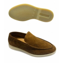 Loro Piana Summer Walk Suede Chestnut