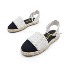 Chanel Flats Textile White