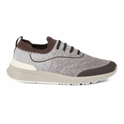 Brunello Cucinelli Knitted Slip-On Sneakers Brown