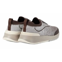 Brunello Cucinelli Knitted Slip-On Sneakers Brown