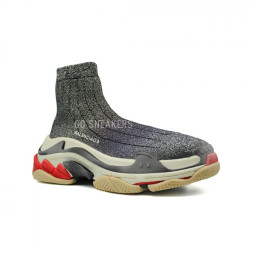 Balensiaga Speed Trainer Triple S B Grey SIlver