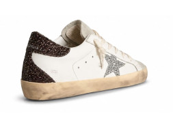 Golden Goose Super-Star Wmns White Silver Black Glitter