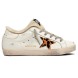 Женские зимние кеды Golden Goose Super-Star Winter White Shearling Leopard Print Pony