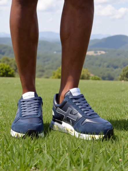 Унисекс кроссовки Premiata 483 Leather/Suede Dark Grey