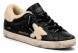 Женские зимние кеды Golden Goose Super-Star Winter Black With Shearling Star