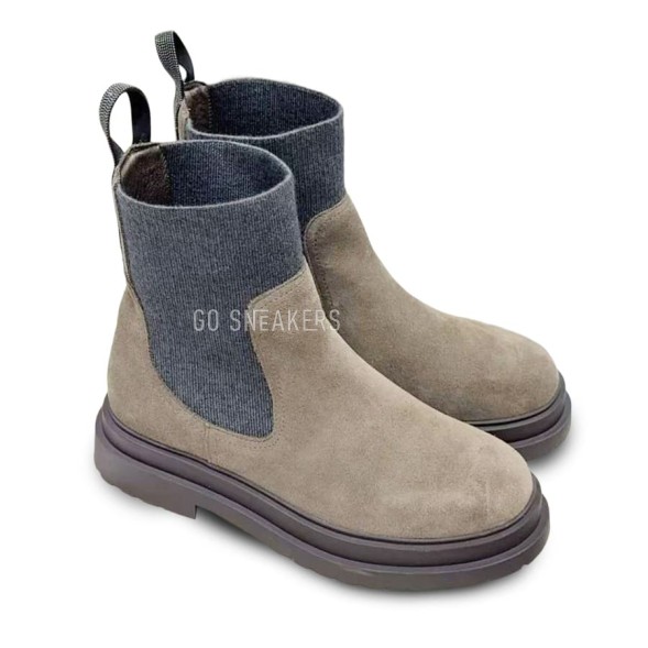 Женские челси Brunello Cucinelli Suede Chelsea Boot Sand