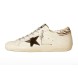 Женские кеды Golden Goose Superstar Black Star and Zebra Print Heel Tab