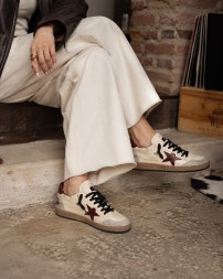 Golden Goose Ball Star with Cherry Crocodile Star and Heel Tab