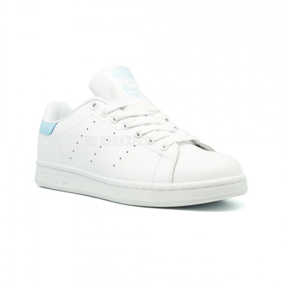Женские кроссовки Adidas Stan Smith Leather White Blue