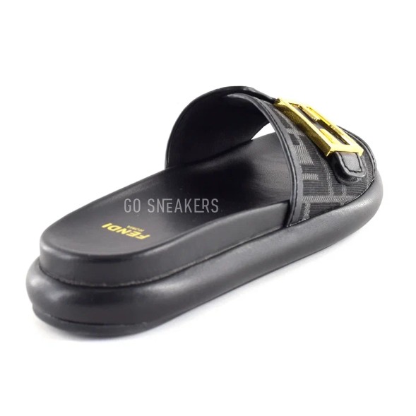 Женские шлёпанцы Fendi Slippers Black