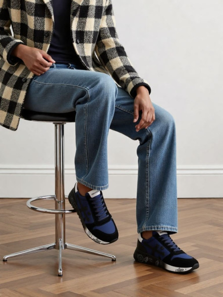 Мужские кроссовки Premiata Mick Suede/Textile Black/Navy 