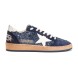Женские кеды Golden Goose BallStar in Blue Glitter with White Star and Metallic Heel Tab