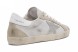 Женские кеды Golden Goose Super-Star Leather White/Beige Crystal Star