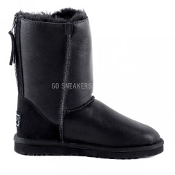 Short Zip Metallic Black