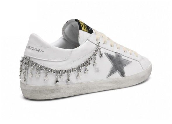 Женские кеды Golden Goose Super-Star Leather White Suede Star