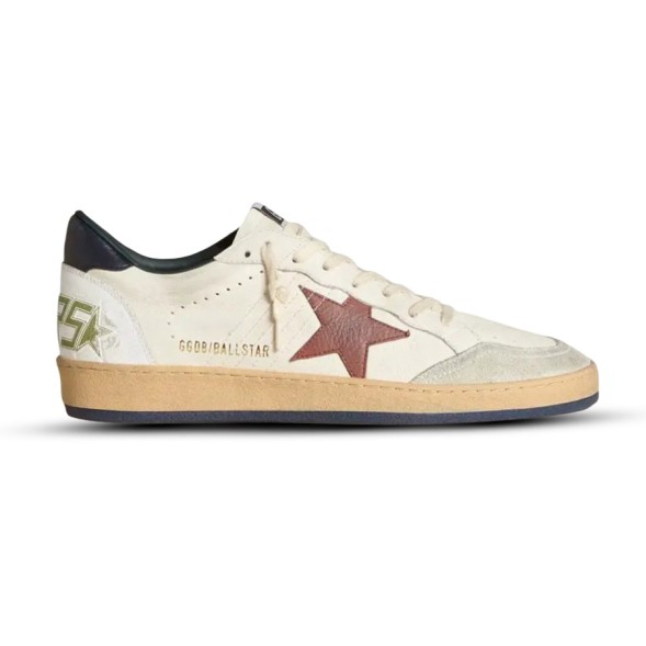Унисекс кеды Golden Goose Ball Star Brown Nubuck Star and Nappa Heel Tab