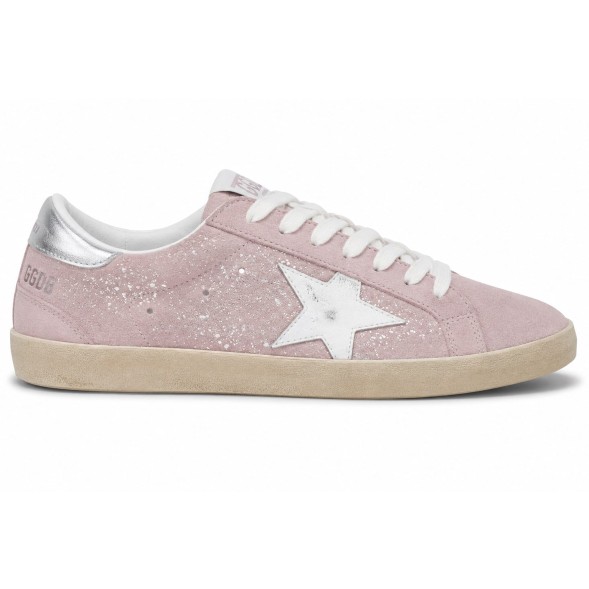 Женские кеды Golden Goose Super-Star Suede Pink