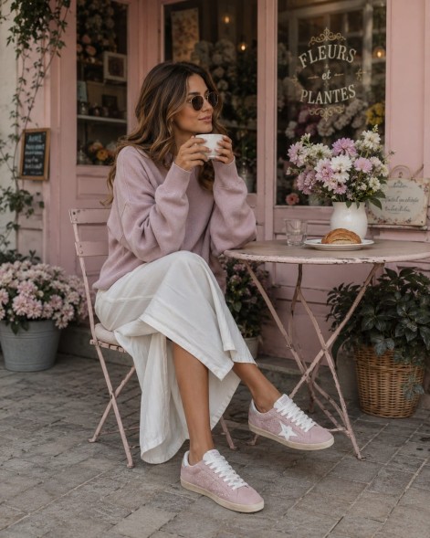 Женские кеды Golden Goose Super-Star Suede Pink