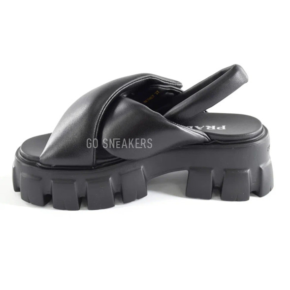 Женские босоножки Prada Sandals Leather Black