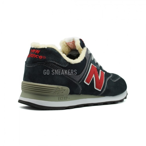 Мужские зимние кроссовки New Balance 574 Navy-Red