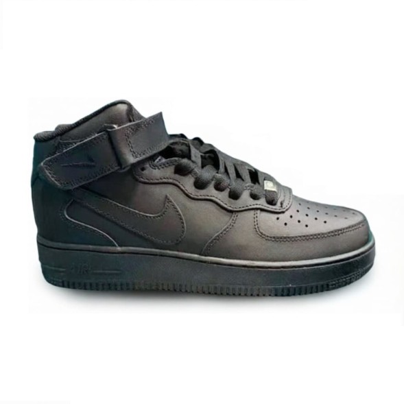 Мужские кроссовки Nike Air Force 1 Mid Black Autumn Black