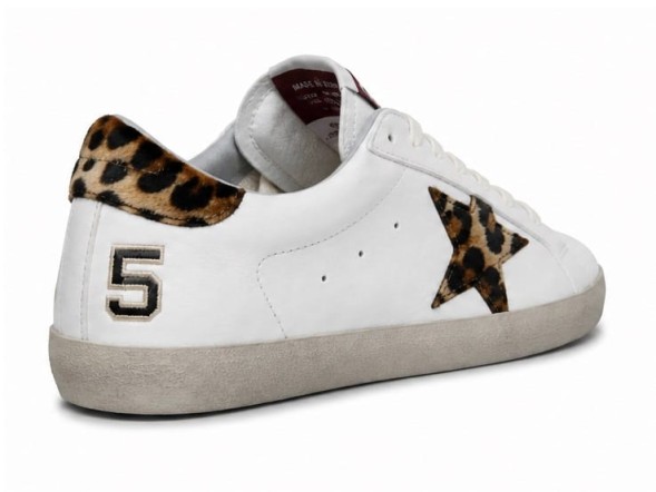 Женские кеды Golden Goose Ball Star White Leopard Star