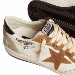 Golden Goose Ball Star Something Specia with Brown Star and Black Heel Tab