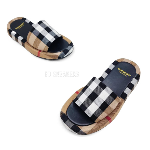 Женские шлепки Burberry Flip-flops White/Brown